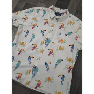 Chubbies The Dude Where's Macaw Friday Shirt Men's XXL Tropical Parrot Button Up